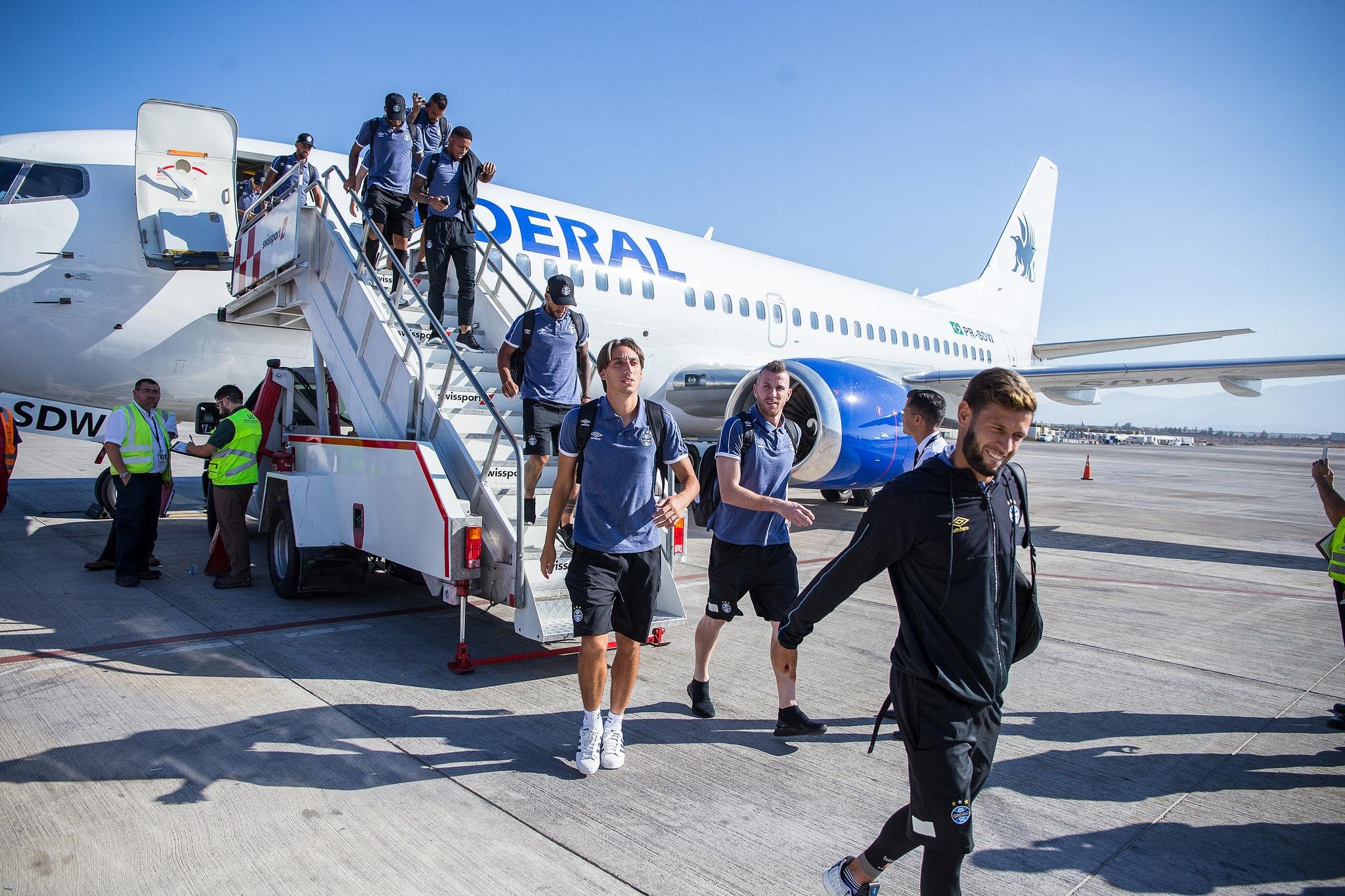 Delega&ccedil;&atilde;o do Gr&ecirc;mio desembarcou no Chile nessa ter&ccedil;a-feira