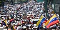 Protesto foi convocado pelo presidente do Parlamento Juan Guaidó, em Maracaibo