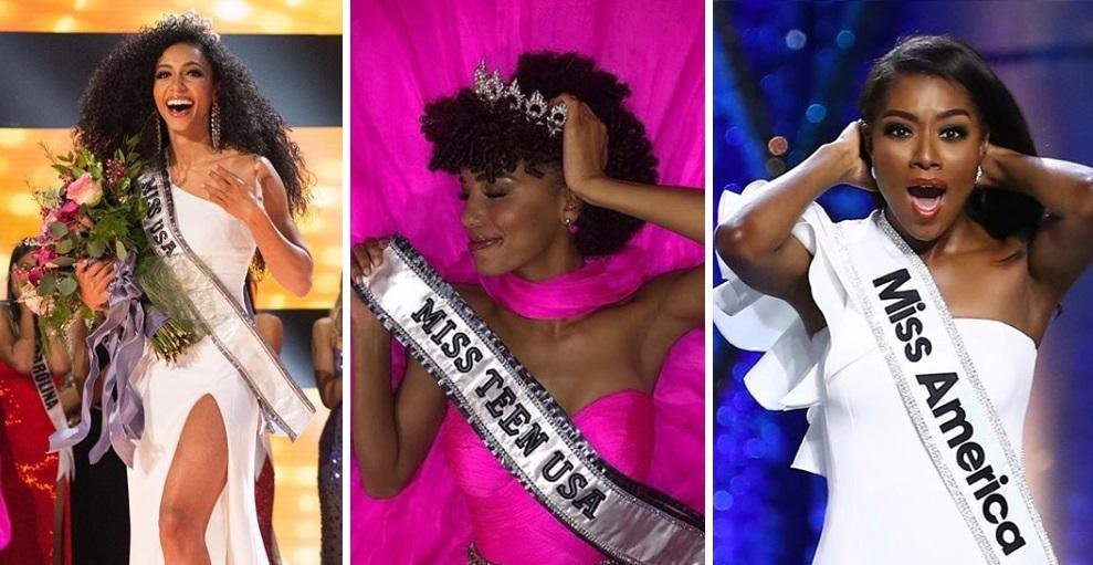 Tr&ecirc;s mulheres negras assumem principais t&iacute;tulos de concursos de beleza nos Estados Unidos