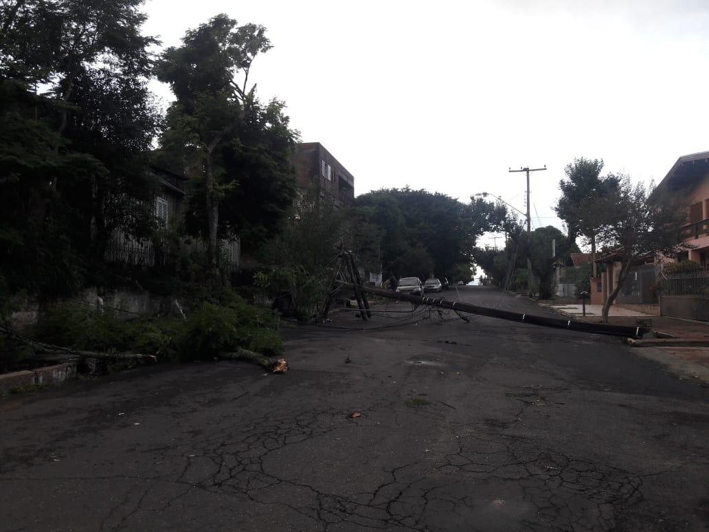 Chuva forte derruba &aacute;rvores em Novo Hamburgo