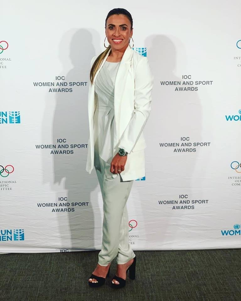 Marta &eacute; embaixadora global da ONU Mulheres e agora tamb&eacute;m &eacute; Defensora dos Objetivos de Desenvolvimento Sustent&aacute;vel