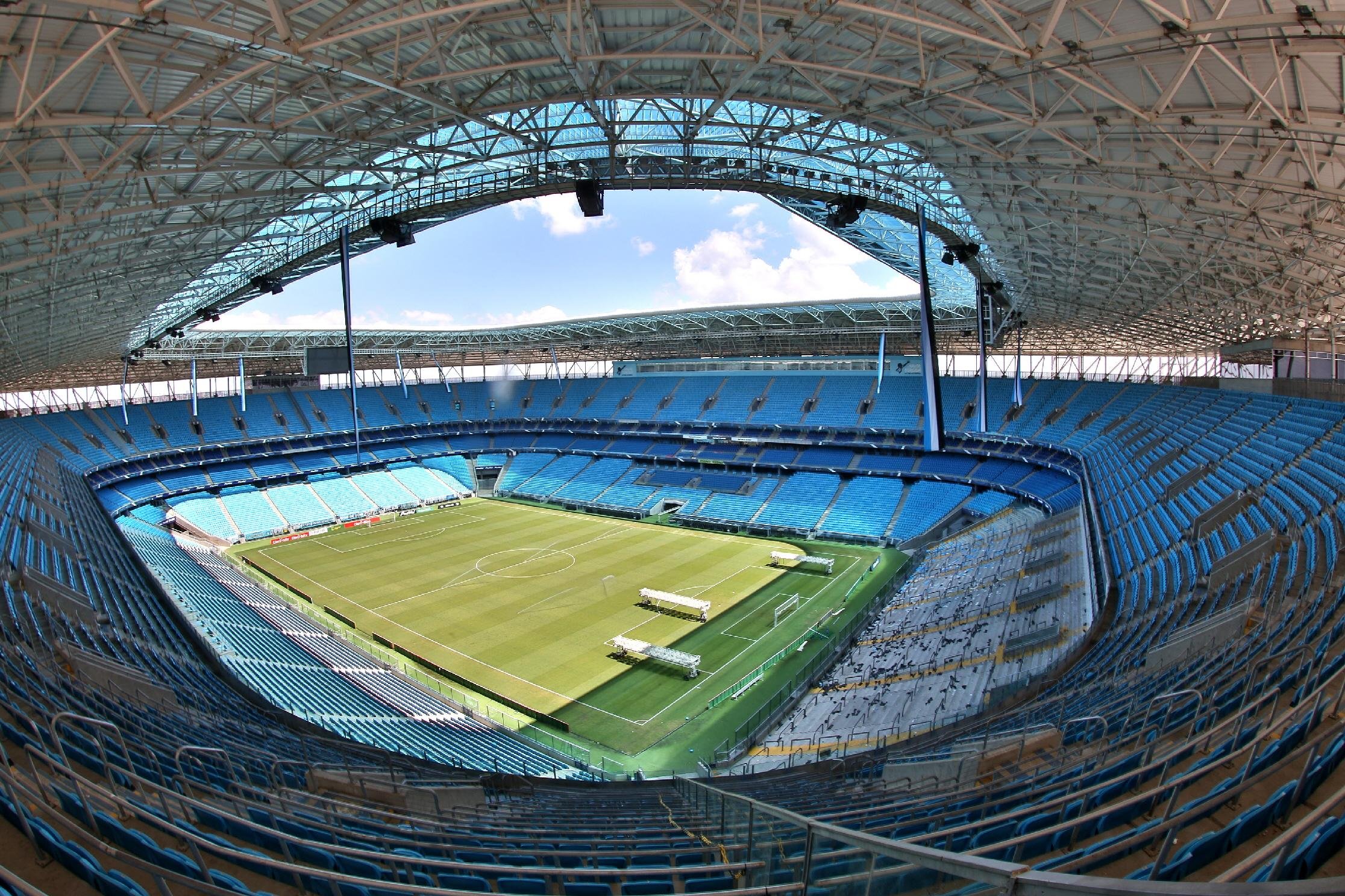 Arena do Gr&ecirc;mio recebeu o ensaio de seguran&ccedil;a na partida contra o Ros&aacute;rio Central