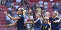 Suecas celebram classificação diante da Alemanha