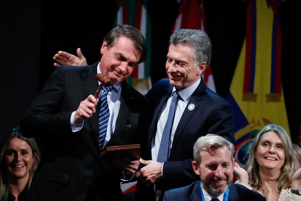 Presidente recebeu o apoio do colega argentino, Mauricio Macri