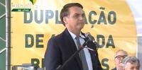 Bolsonaro participou de cerimônia nesta segunda-feira em Pelotas