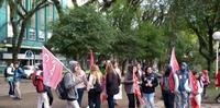 Estudantes protestaram em favor da Educação Pública em Santa Cruz do Sul