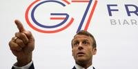 Macron em coletiva de imprensa após plenária do G7