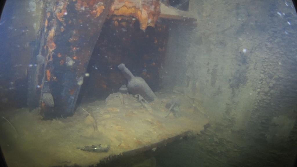 Equipe obteve imagens de mais de 90% da coberta inferior do barco
