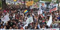 Manifestação reuniu cerca de 500 pessoas contra projeto que tramita na Câmara da Capital