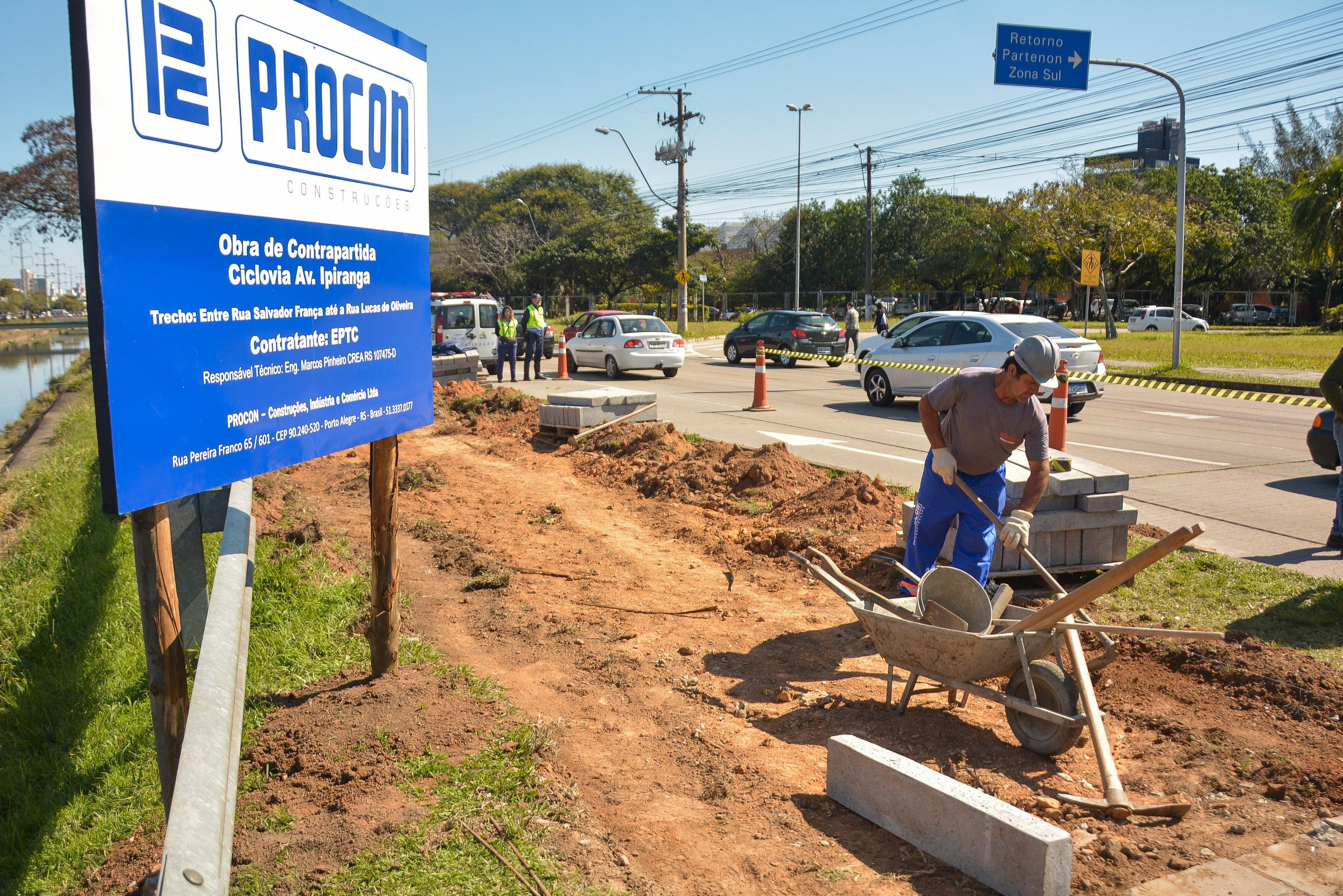 Obras em novo trecho da ciclovia da Ipiranga iniciaram nesta ter&ccedil;a-feira e devem ser conclu&iacute;das no pr&oacute;ximo semestre