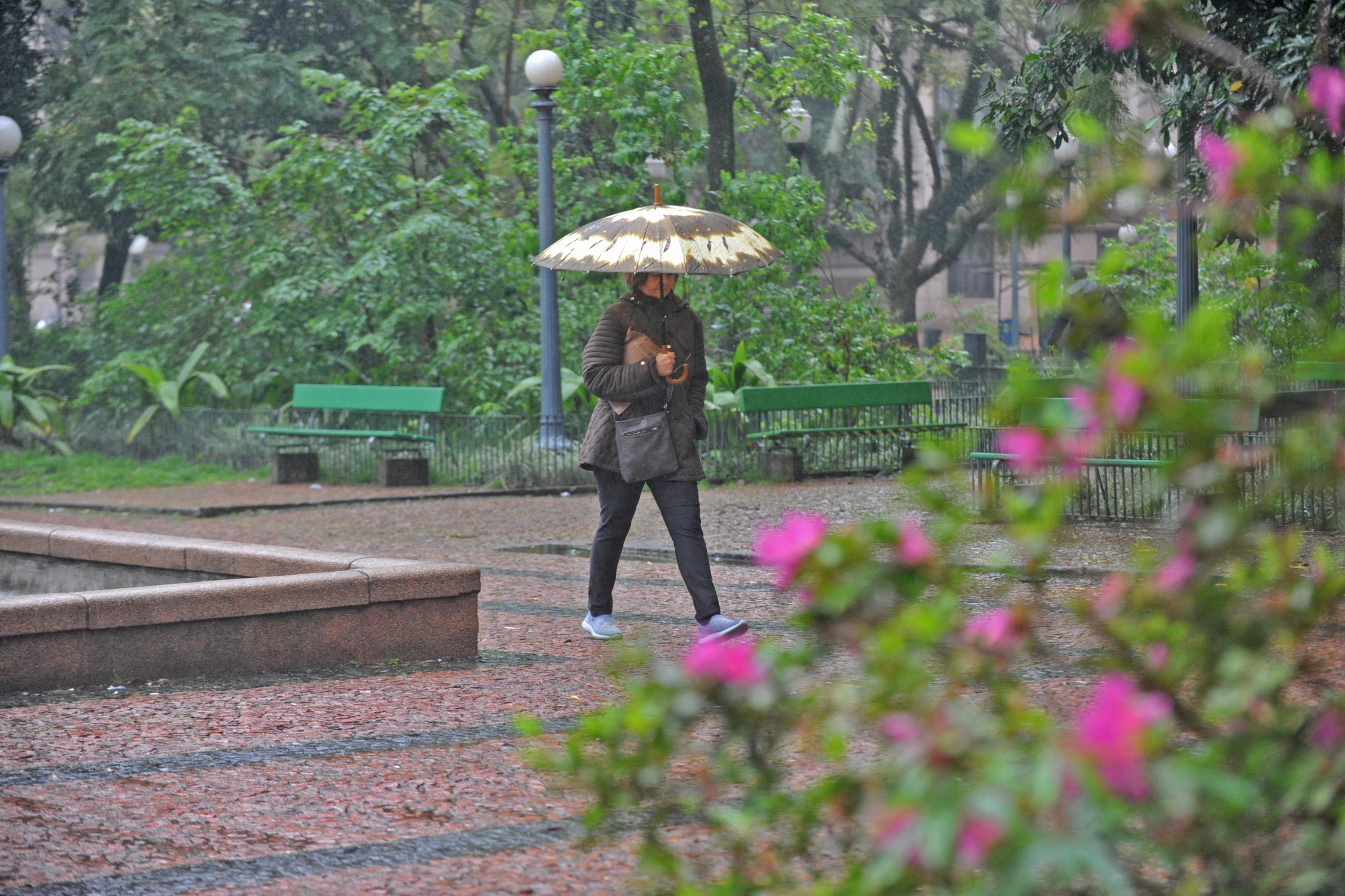 Chuva em Porto Alegre.
