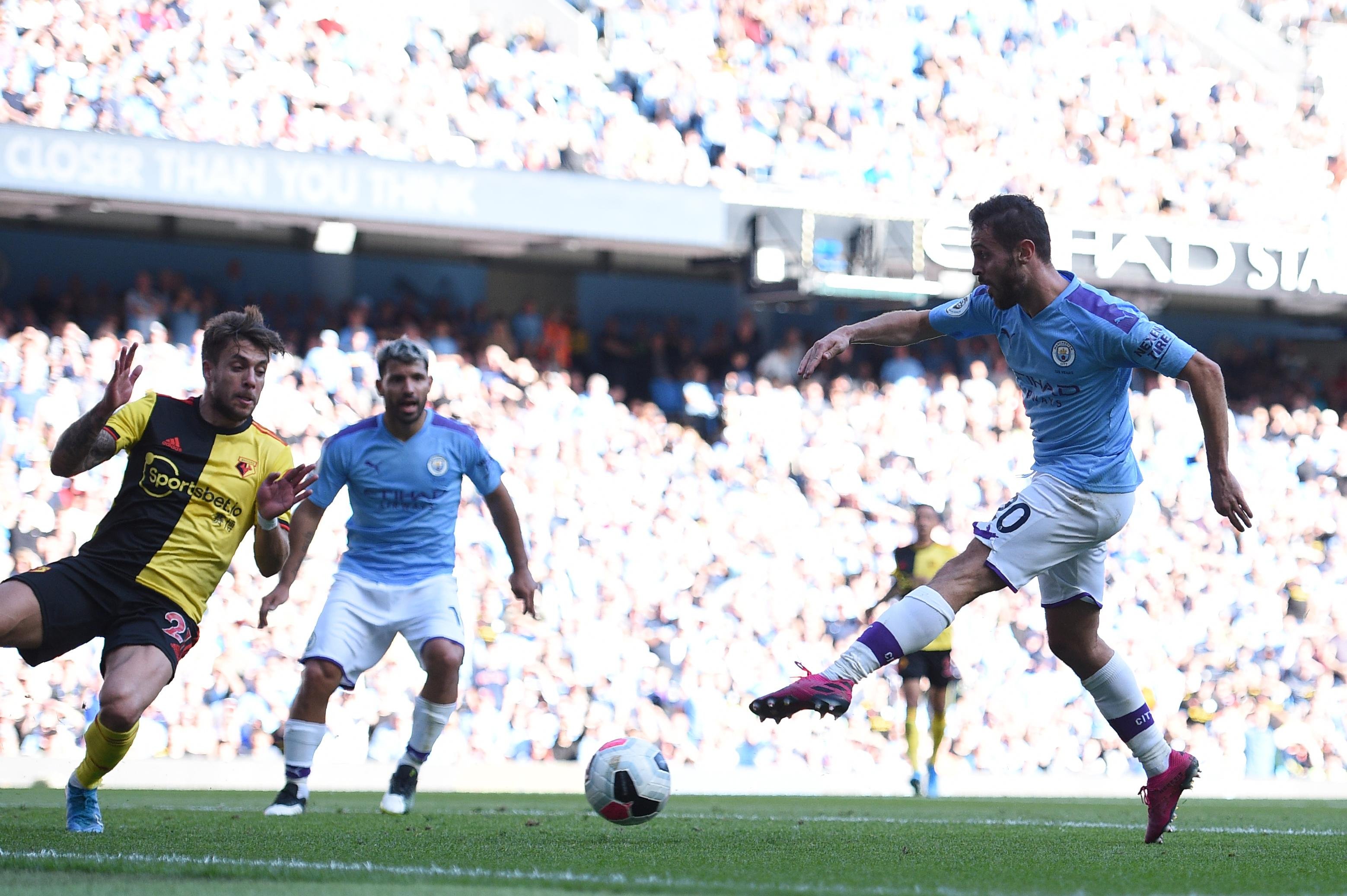 Bernardo Silva marca o s&eacute;timo gol do City
