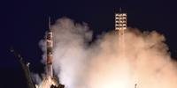 Nave russa Soyuz levará os astronautas Hazza Al-Mansuri, Jessica Meir e Oleg Skripochka até a ISS