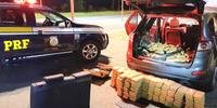 Casal de paraguaios foi preso em flagrante com o entorpecente que estava escondido em um fundo falso do veículo