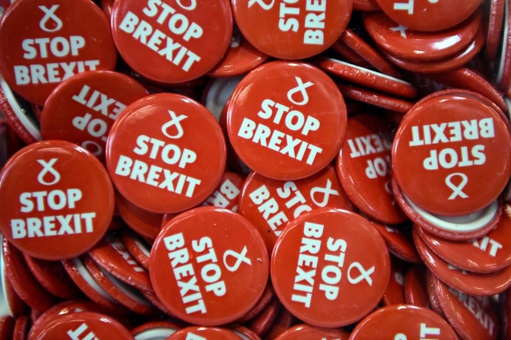 Bottons do Scottish National Party (SNP), partido anti-Brexit