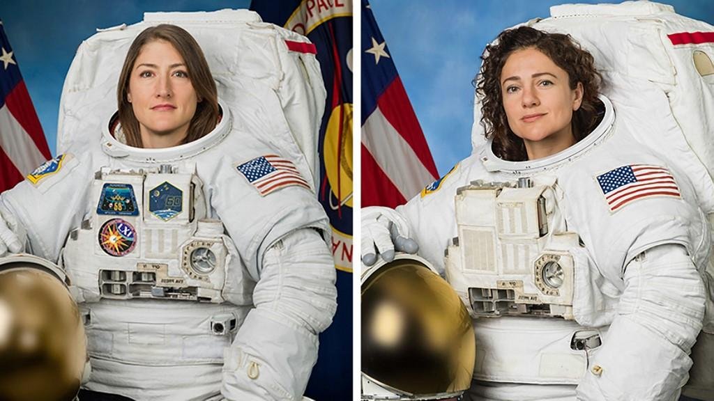 Astronautas Christina Koch e Jessica Meir