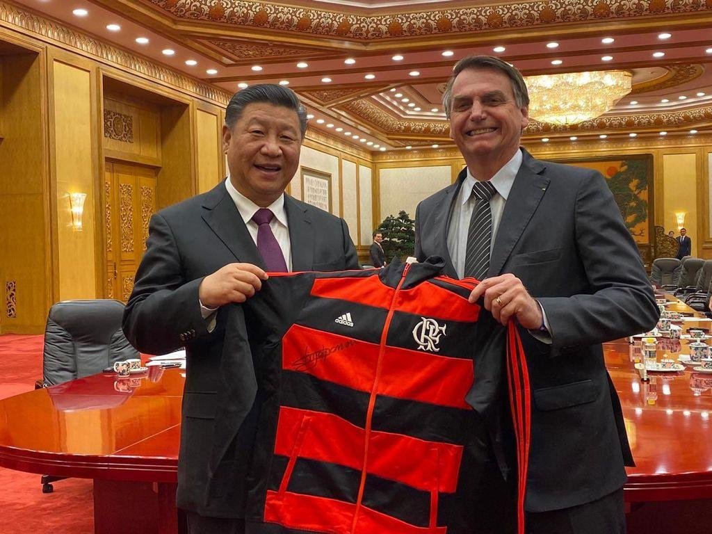 Bolsonaro afirmou que conta com torcida chinesa na final da Libertadores