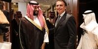 Bolsonaro se encontra com Mohammed bin Salman, Príncipe Herdeiro da Arábia Saudita.