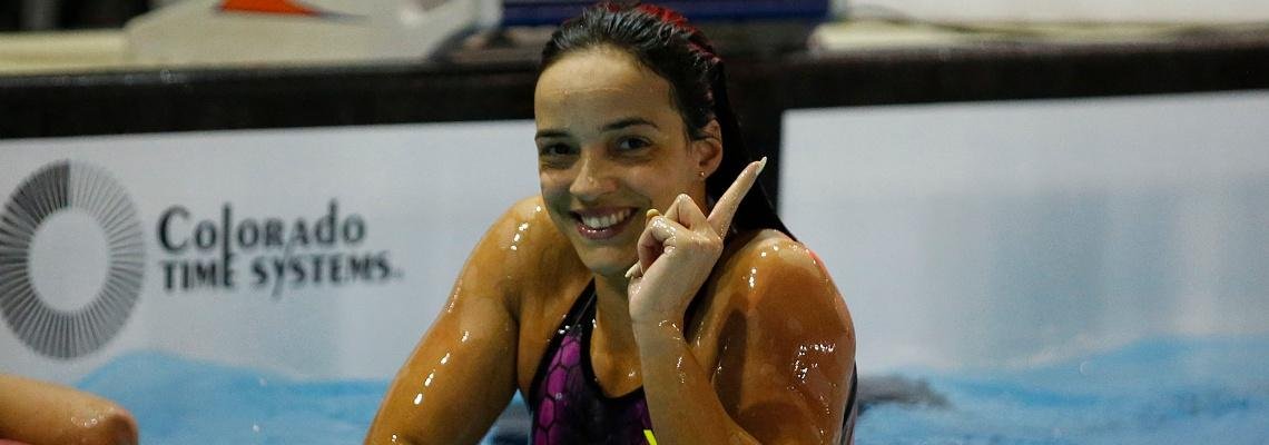 Jhennifer Concei&ccedil;&atilde;o terminou em primeiro na prova dos 50 metros peito