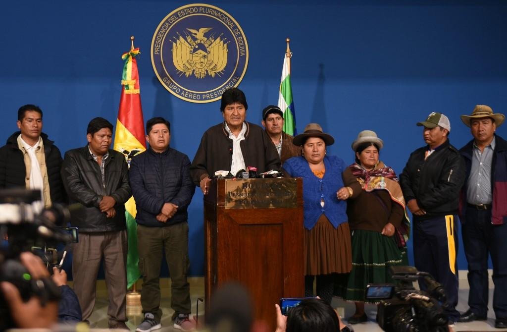 Morales renunciou neste domingo