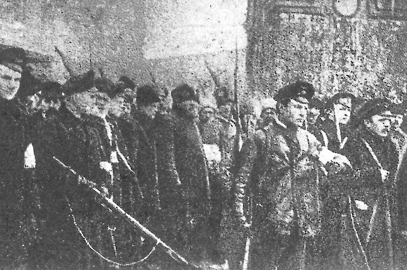 Tropas fi&eacute;is ao czar na frente de lutas