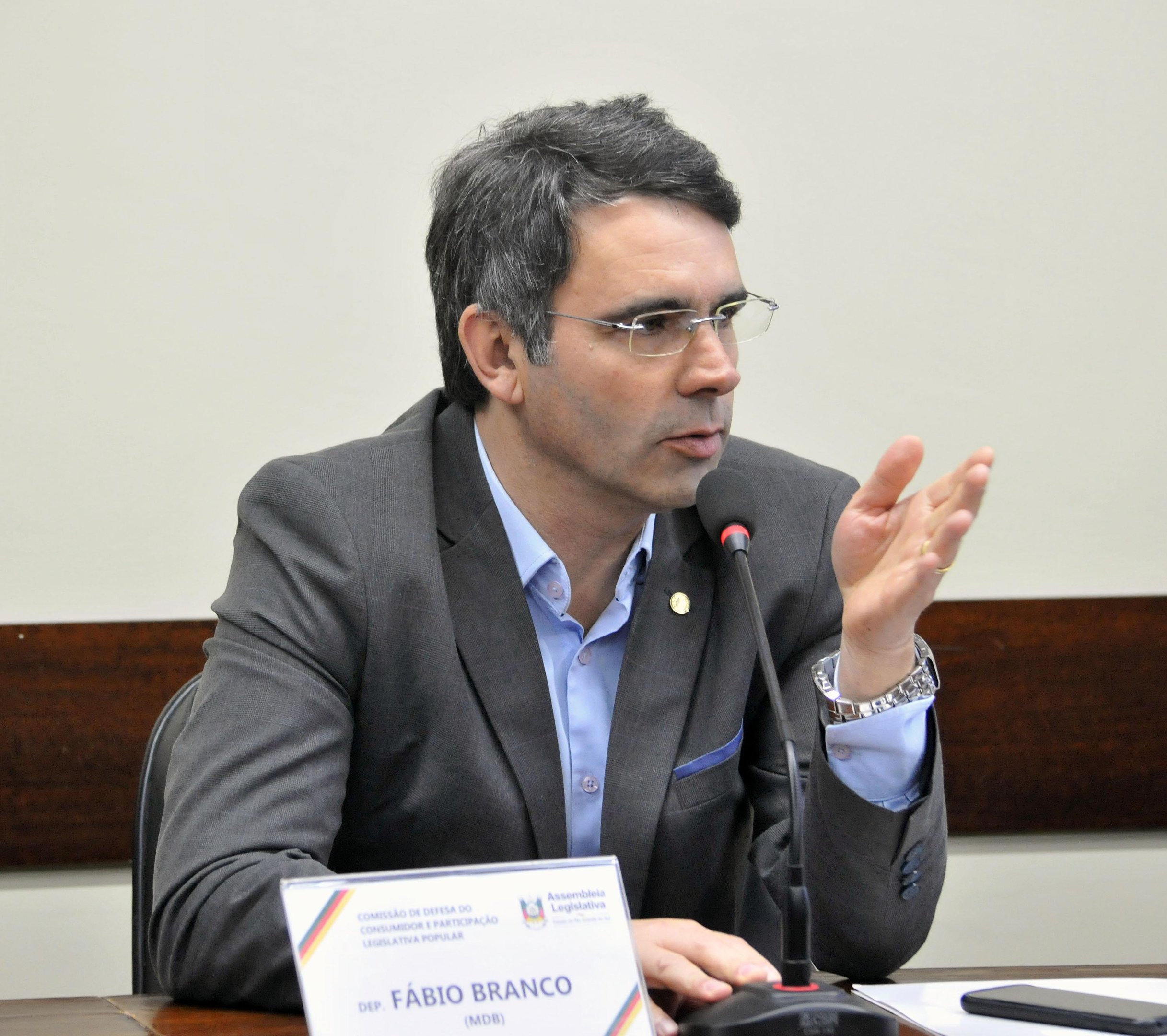 Deputado estadual F&aacute;bio Branco, do MDB