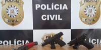 Armamento apreendido com suspeitos presos pela Polícia Civil