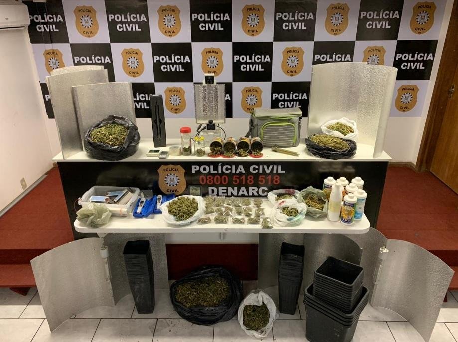 Droga foi apreendida em local usado para aperfei&ccedil;oar produ&ccedil;&atilde;o de maconha