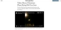 Jornal dos EUA publicou vídeo que seria de míssil atingindo o avião