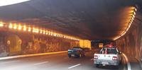 Túnel da Conceição voltou a ser iluminado após atos de vandalismo