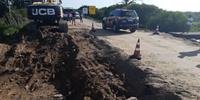 Obras emergenciais são realizadas na rodovia que leva a Santa Vitória do Palmar e Chuí