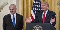Benjamin Netanyahu e Donald Trump deram um declaração conjunta sobre a situação de Israel e da Palestina