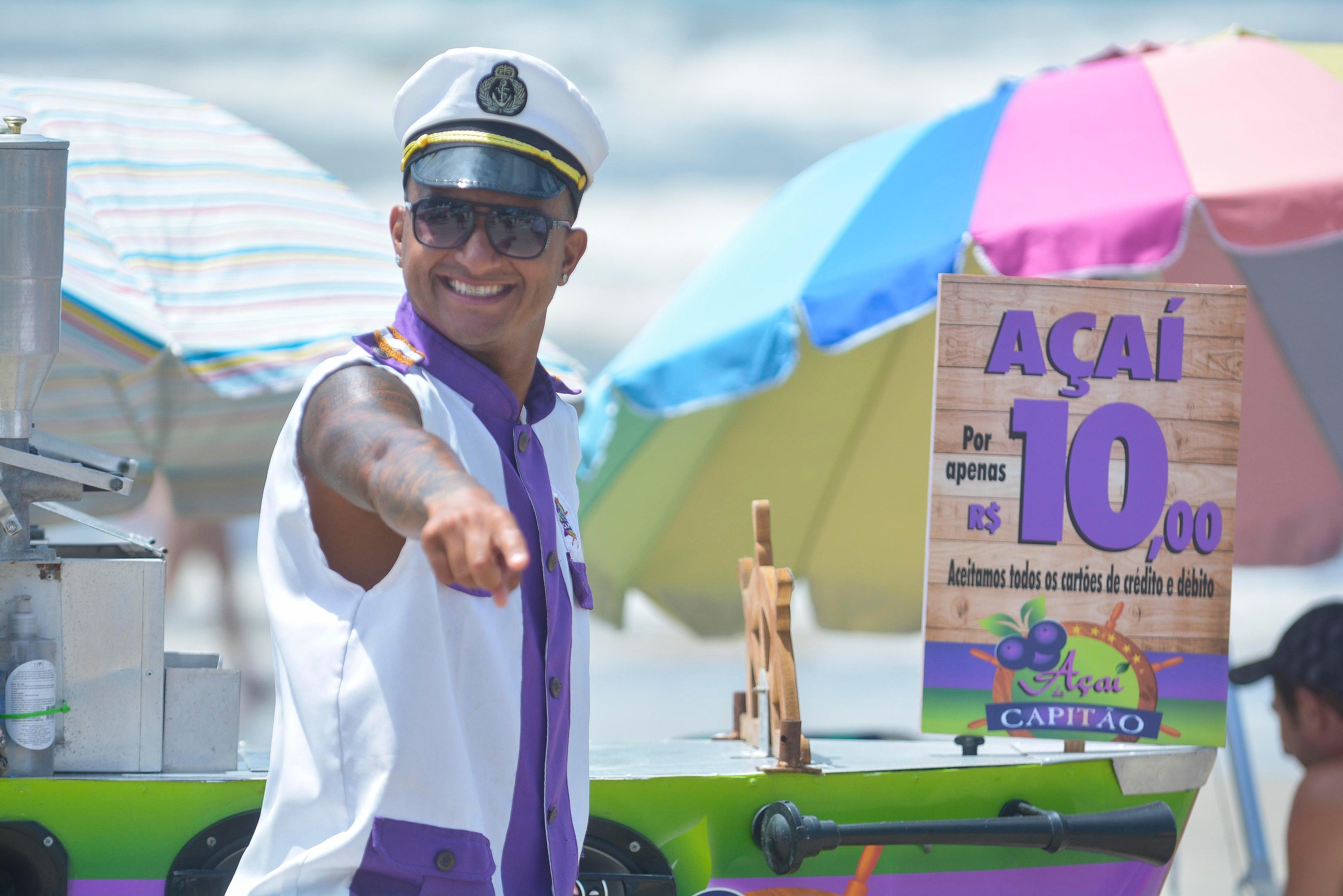 Wesley Ara&uacute;jo cumpre jornada de pelo menos 8 horas di&aacute;rias &agrave; beira-mar de Cap&atilde;o da Canoa