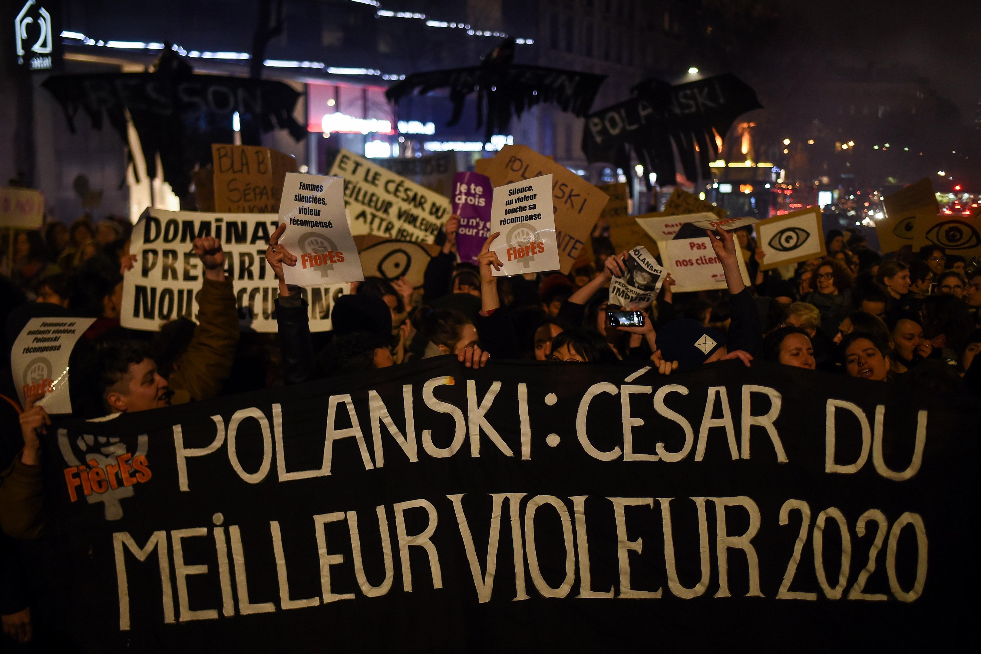Polanski foi alvo de protesto durante a premia&ccedil;&atilde;o do C&eacute;sar