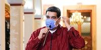 Maduro apareceu de máscara na TV