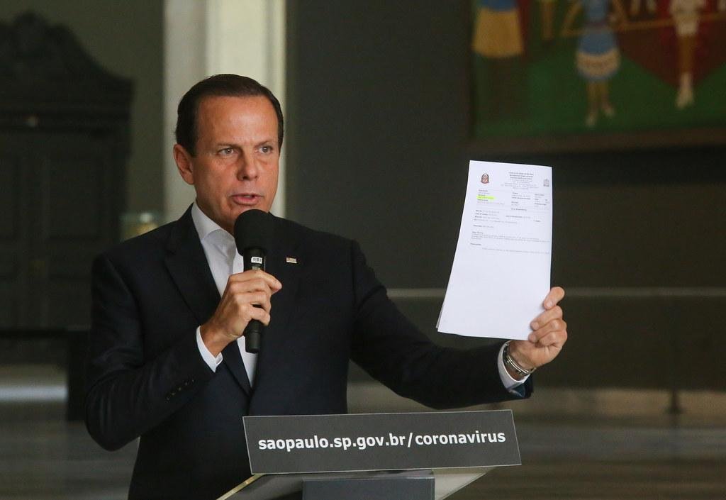 Doria apresentou laudo durante entrevista coletiva nesta segunda-feira, em S&atilde;o Paulo