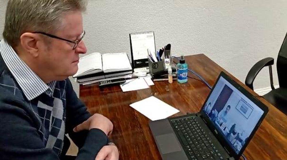 Fl&aacute;vio Cassina conversou com o governador Eduardo Leite nesta quinta