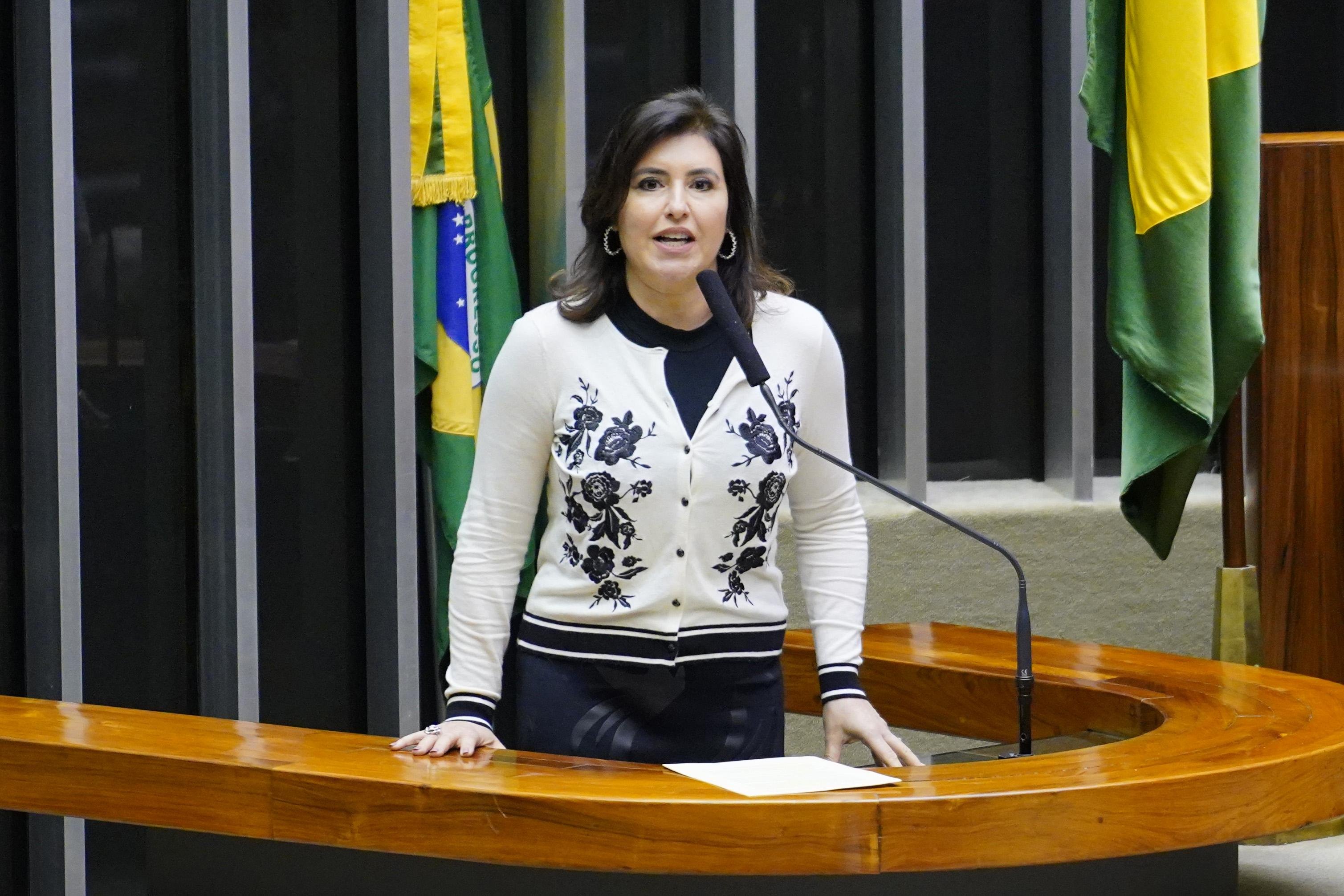 Simonte Tebet reprovou veementemente fala de Bolsonaro dirigida a Rodrigo Maia