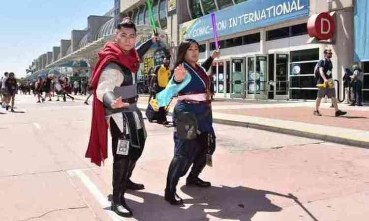 Participantes da feira de cultura pop em San Diego no ano passado