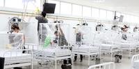 Manaus preparou hospital de campanha para aumentar a capacidade de atendimento