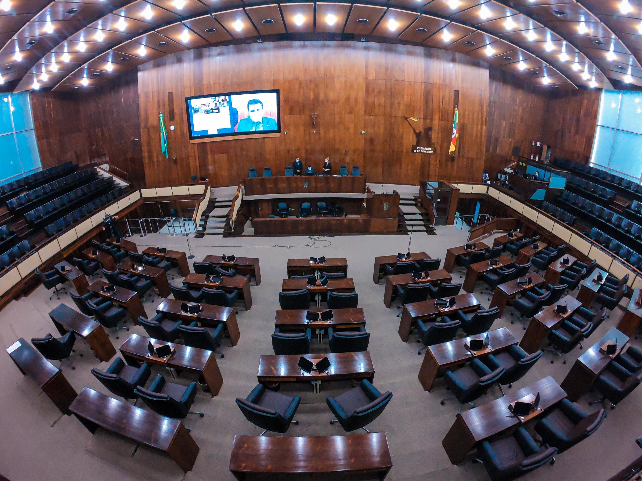 Sess&atilde;o novamente foi como plen&aacute;rio praticamente vazio, apenas como o presidente Ernani Polo e poucos assessores