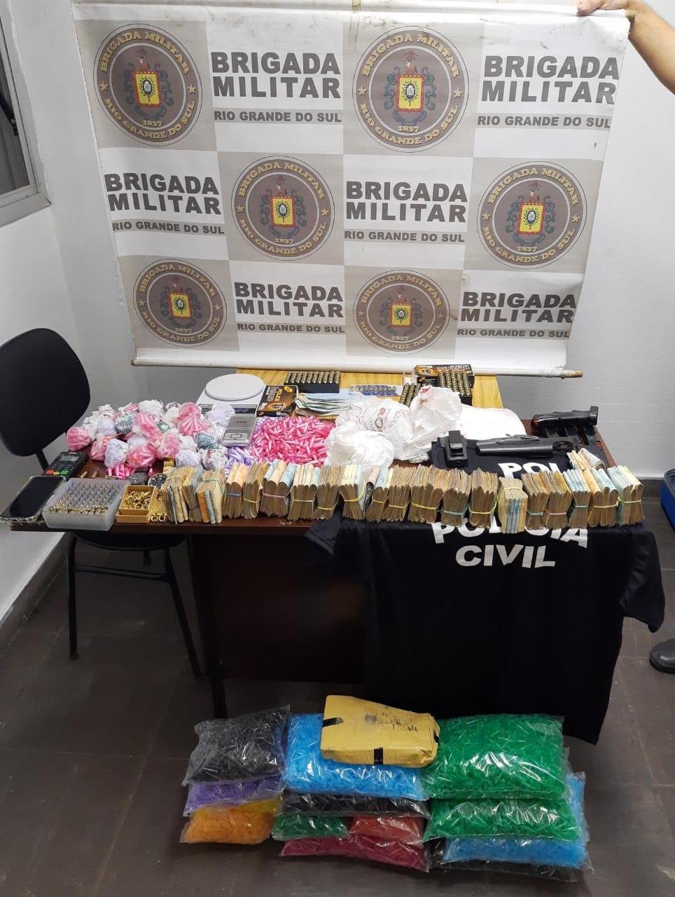 Material foi recolhido pelos policiais militares na resid&ecirc;ncia do criminoso