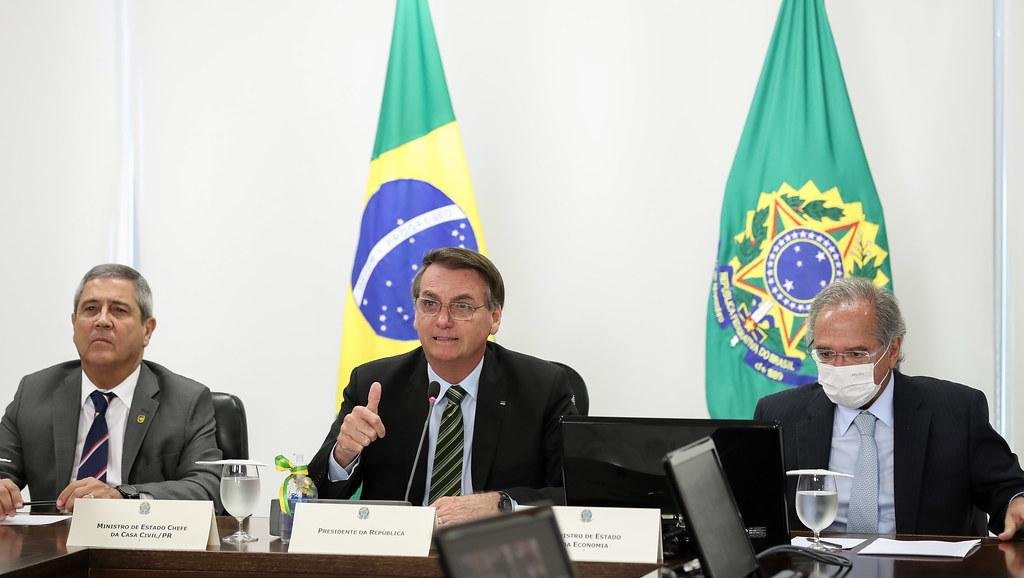 Presidente e ministro participaram de reuni&atilde;o virtual com o presidente da Fiesp , Paulo Skaf, e demais empres&aacute;rios