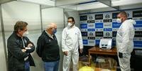 Presidente Romildo Bolzan conheceu toda a estrutura e protocolos criados pelo Grêmio para o retorno seguro as atividades durante a pandemia