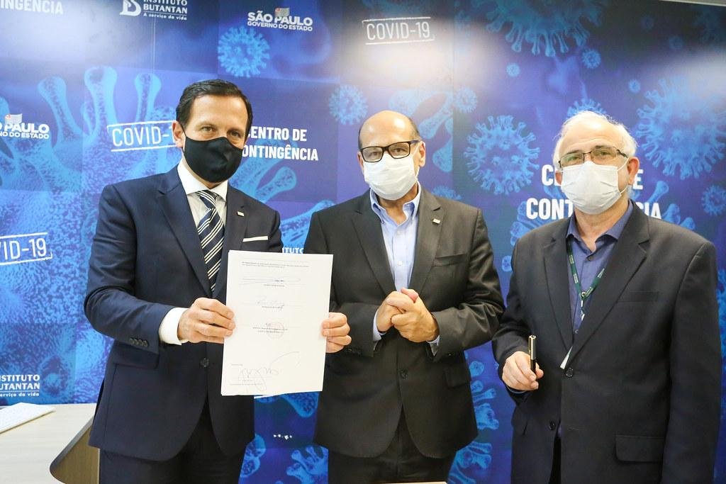 Doria anunciou uma parceria entre o Instituto Butantan e um laborat&oacute;rio chin&ecirc;s para a produ&ccedil;&atilde;o da vacina