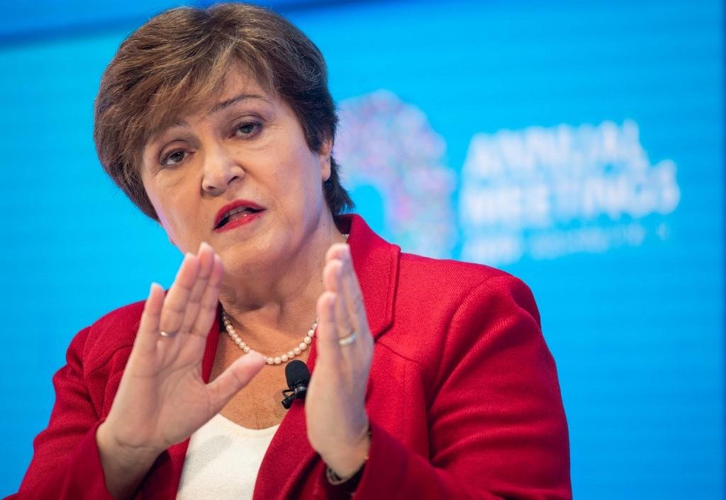 A diretora-gerente do Fundo Monet&aacute;rio Internacional (FMI), Kristalina Georgieva, participou da reuni&atilde;o por teleconfer&ecirc;ncia