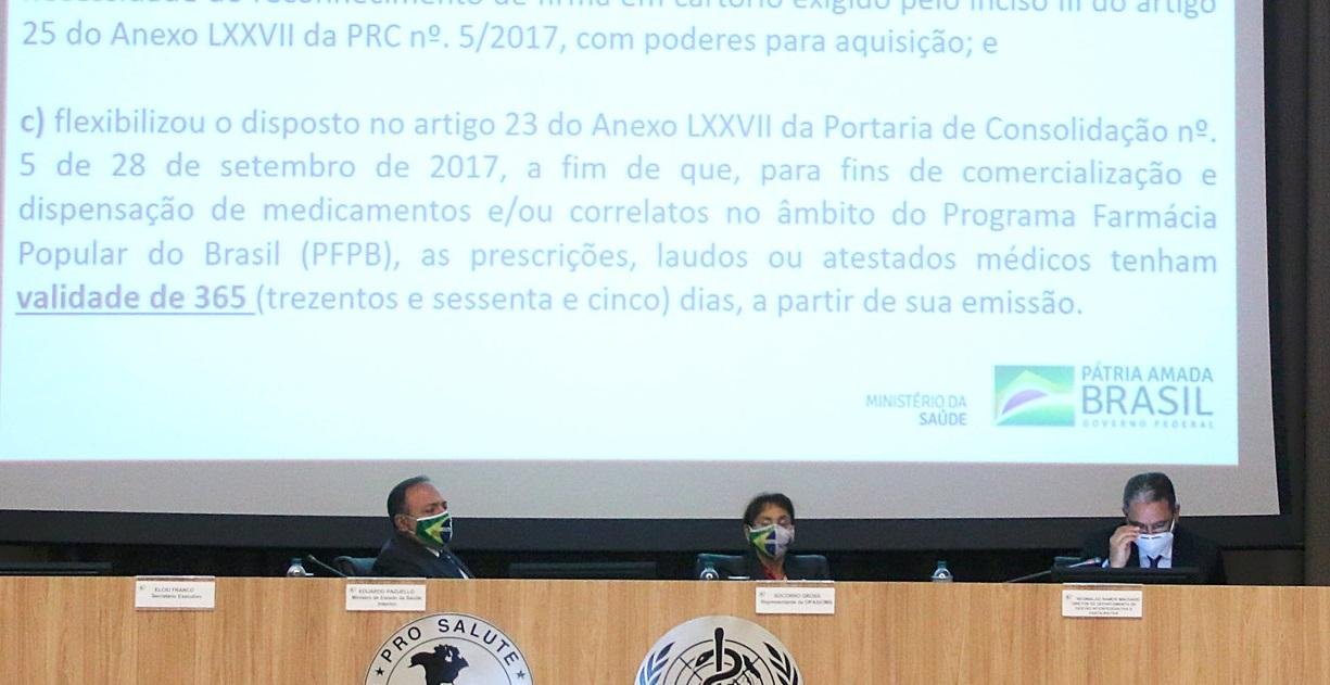 Pasta respondeu em nota que prescri&ccedil;&atilde;o de medicamentos &eacute; responsabilidade de m&eacute;dicos
