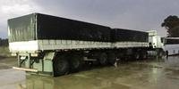 Caminhão com carregamento de 39 toneladas de arroz furtado, avaliado em R$ 120 mil, foi recuperado