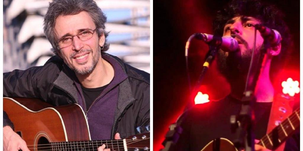 Vitor Ramil e Ian Ramil em conversa no dia 8 de agosto