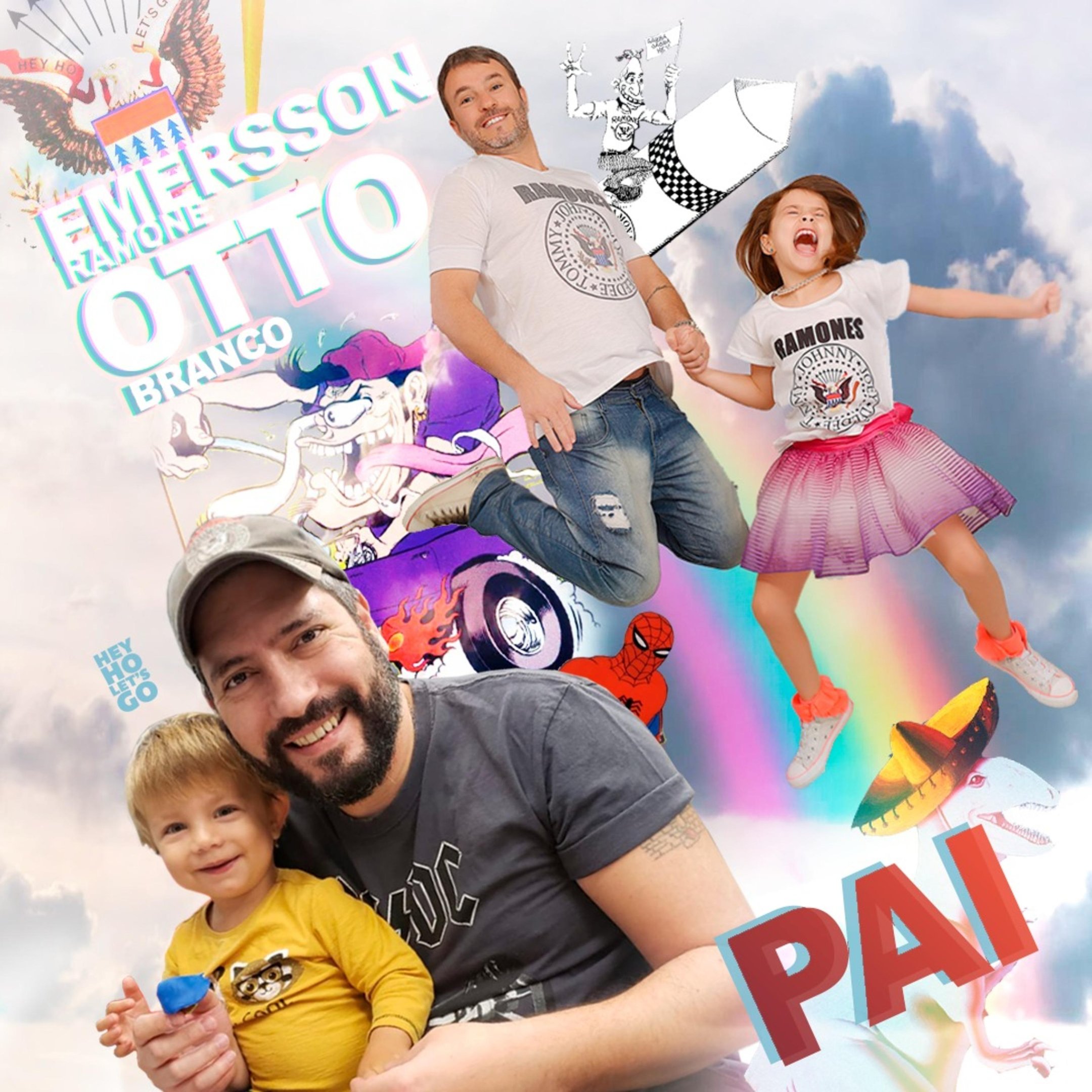 Clipe colocou v&aacute;rias fotos de celebridades do Rock Brasil ao lado de seus pais